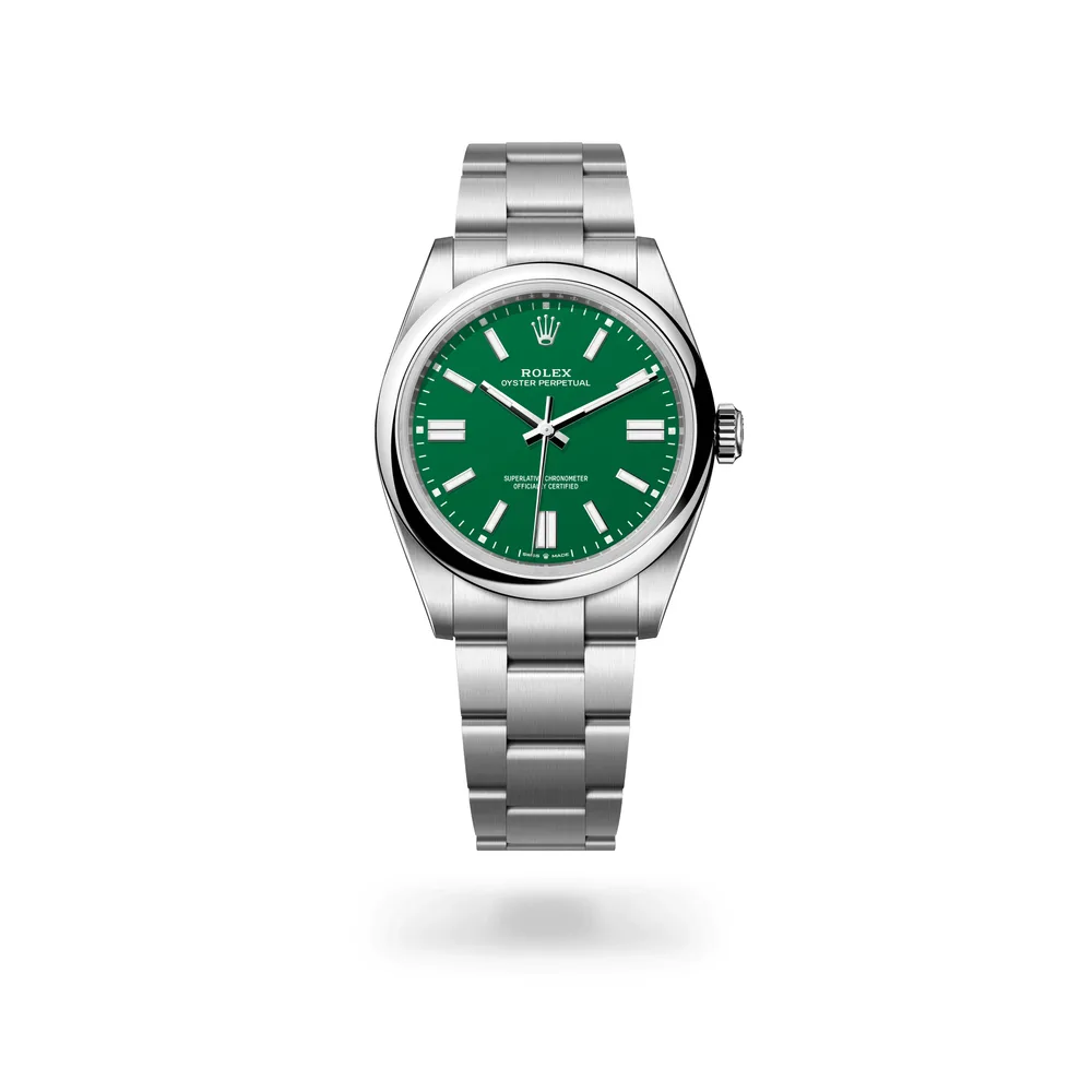 Rolex Oyster Perpetual 41, Oystersteel, Green dial