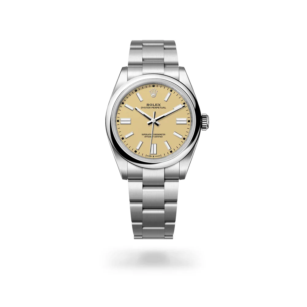 Rolex Oyster Perpetual 41, Oystersteel, Beige dial