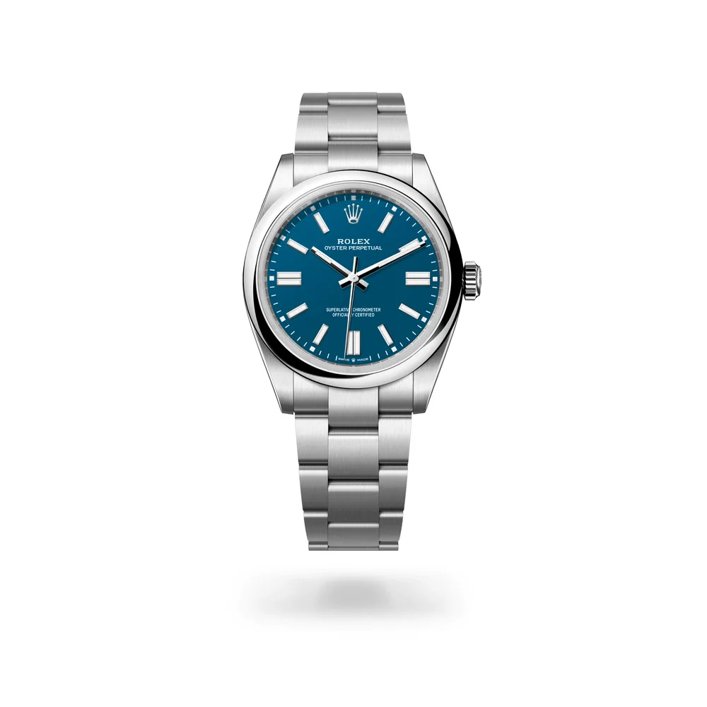 Rolex Oyster Perpetual 41, Oystersteel, Med blue dial