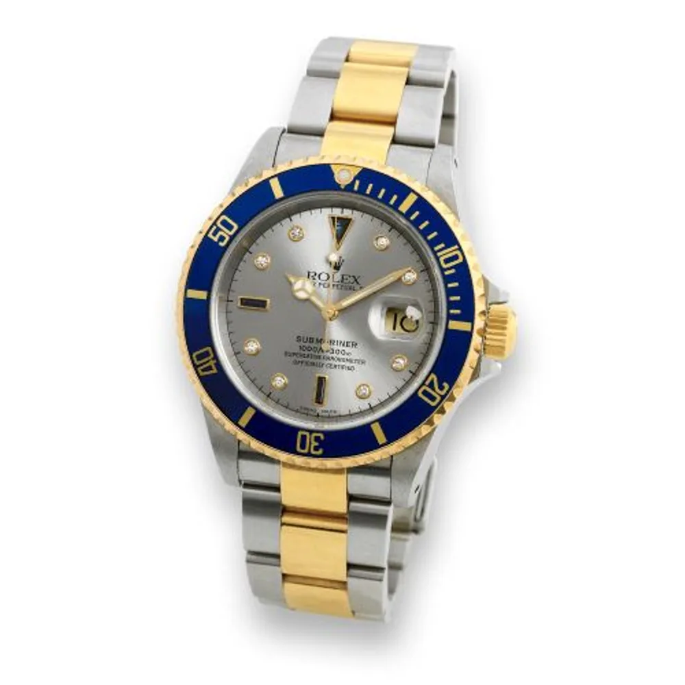 Rolex Submariner Date Serti Silver