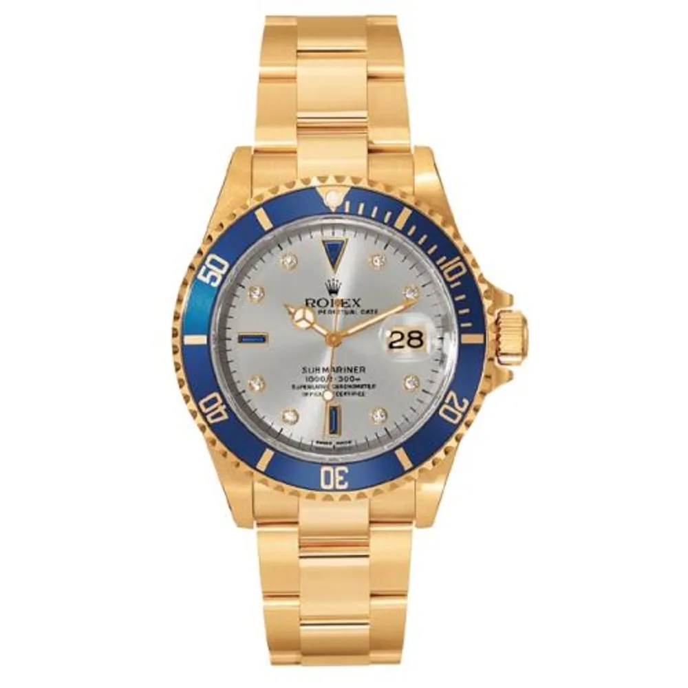 Rolex Submariner Silver Serti