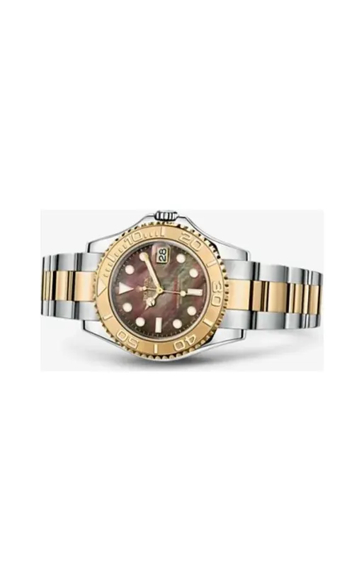 Rolex Yacht-Master 35 Rolesor Black Mother of Pearl