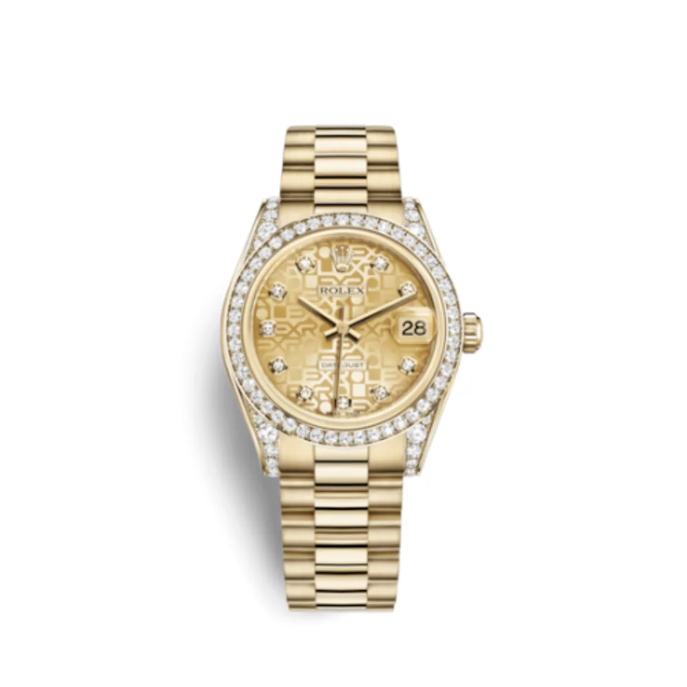 Rolex Datejust 31 Yellow Gold Diamond / President / Champagne Computer