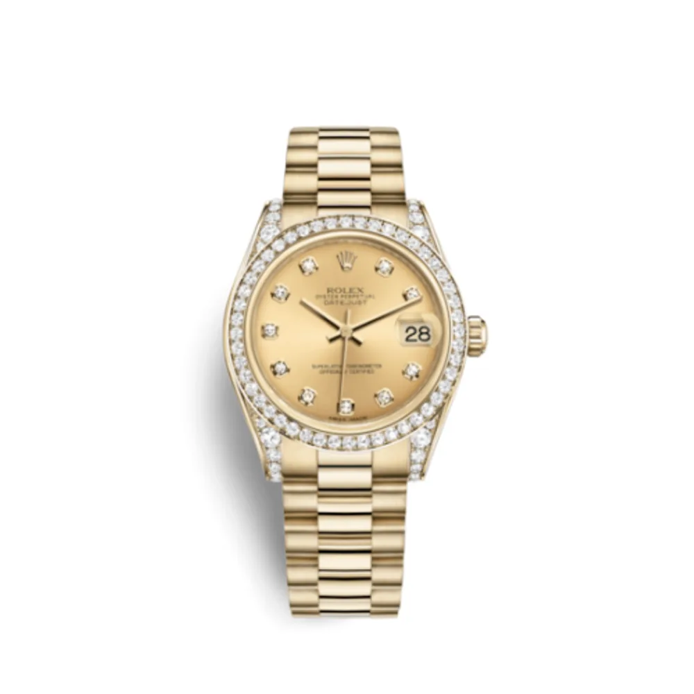 Rolex Datejust 31 Yellow Gold Diamond / President / Champagne Diamond
