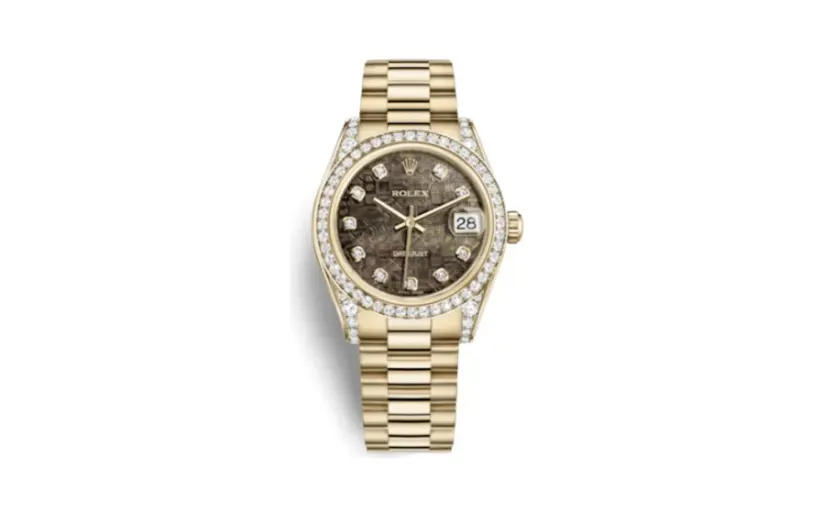 Rolex Datejust 31 Yellow Gold Diamond / President / Black MOP Computer