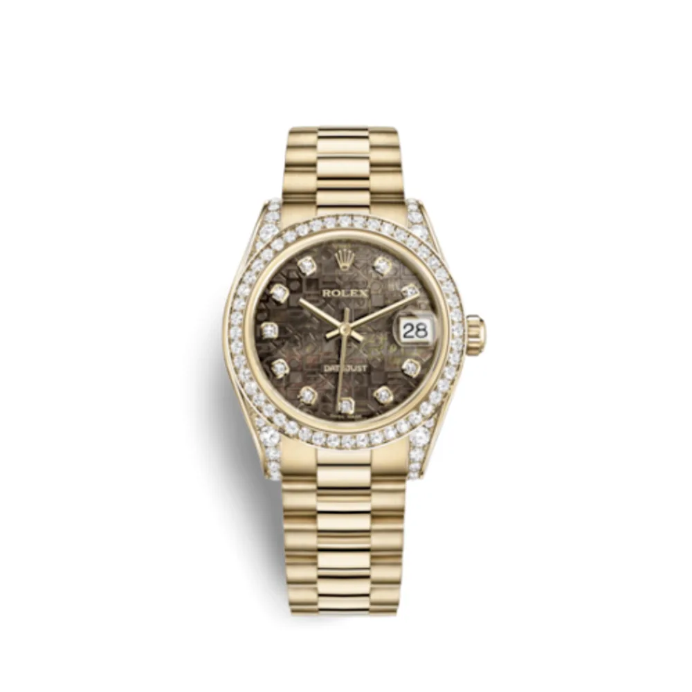 Rolex Datejust 31 Yellow Gold Diamond / President / Black MOP Computer