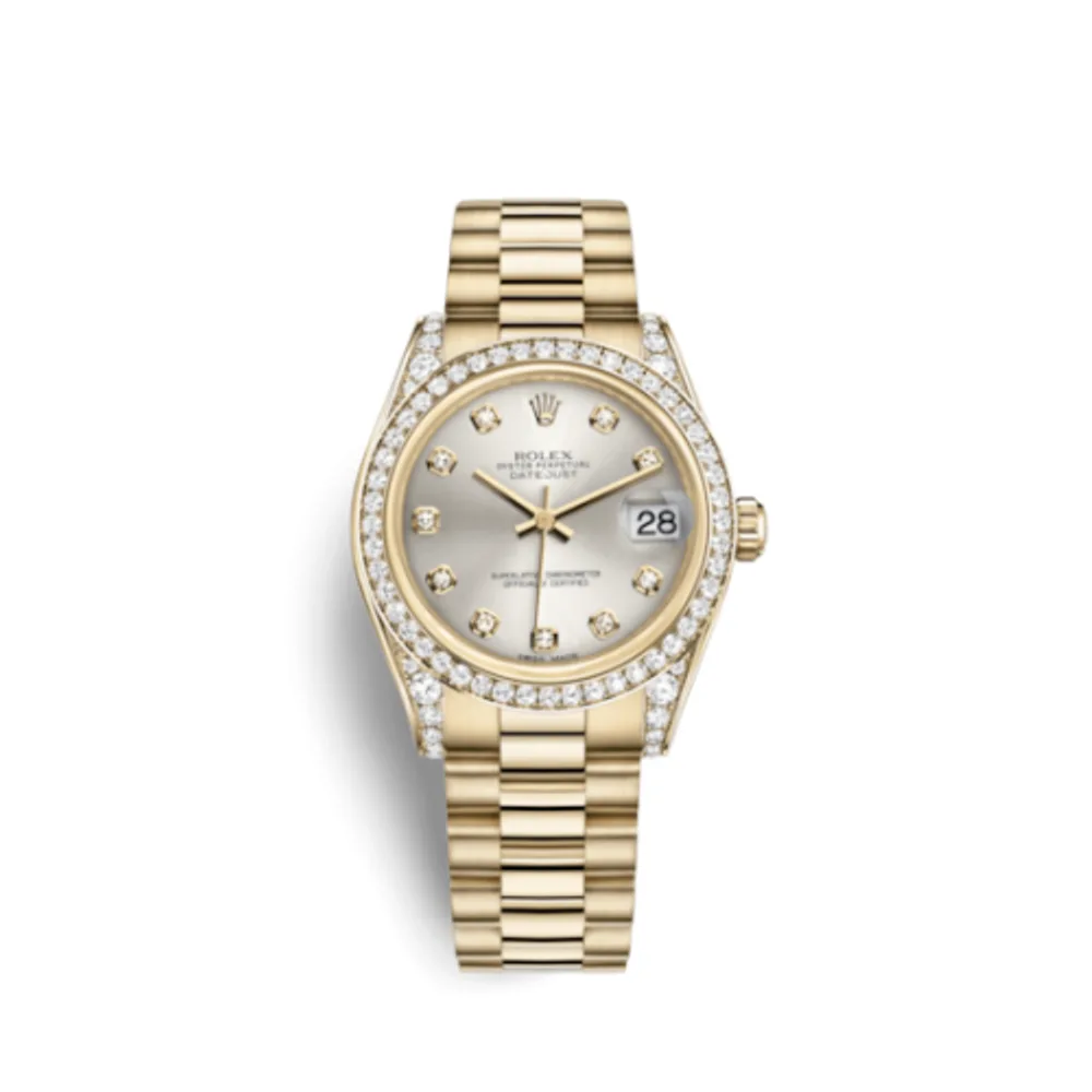 Rolex Datejust 31 Yellow Gold Diamond / President / Silver Diamond
