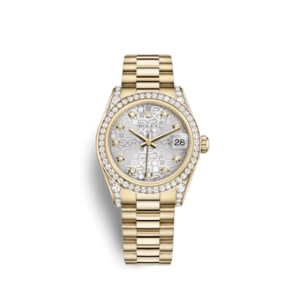 Rolex Datejust 31 Yellow Gold Diamond / President / Silver Computer