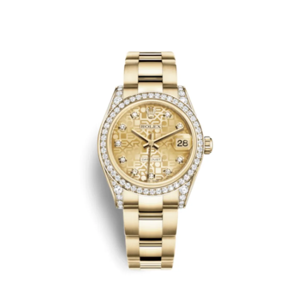 Rolex Datejust 31 Yellow Gold Diamond / Oyster / Champagne Computer