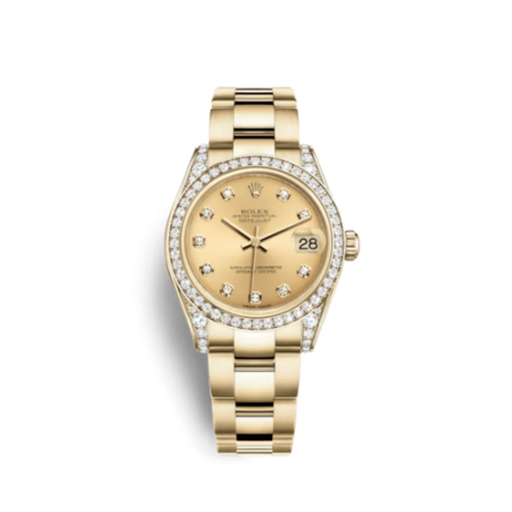 Rolex Datejust 31 Yellow Gold Diamond / Oyster / Champagne Diamond