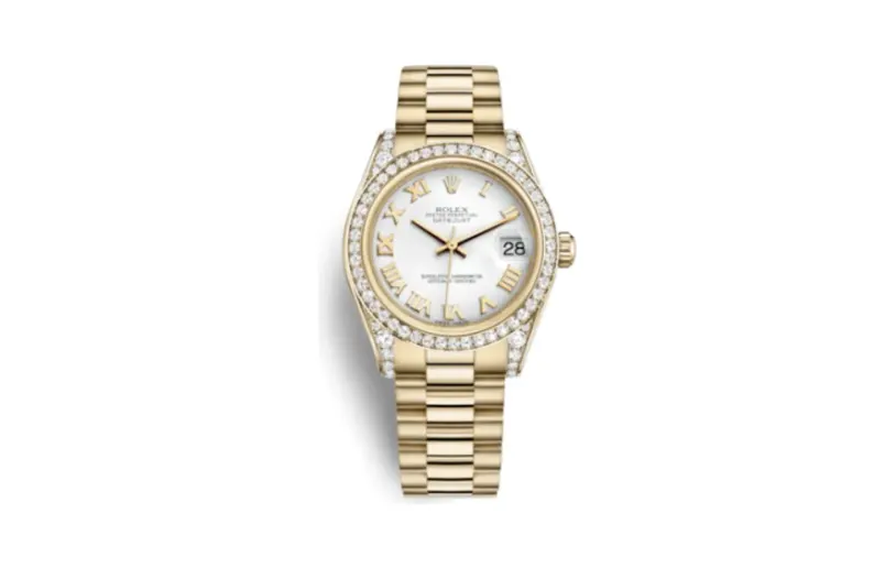Rolex Datejust 31 Yellow Gold Diamond / President / White Roman