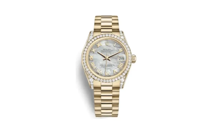Rolex Datejust 31 Yellow Gold Diamond / President / MOP Roman