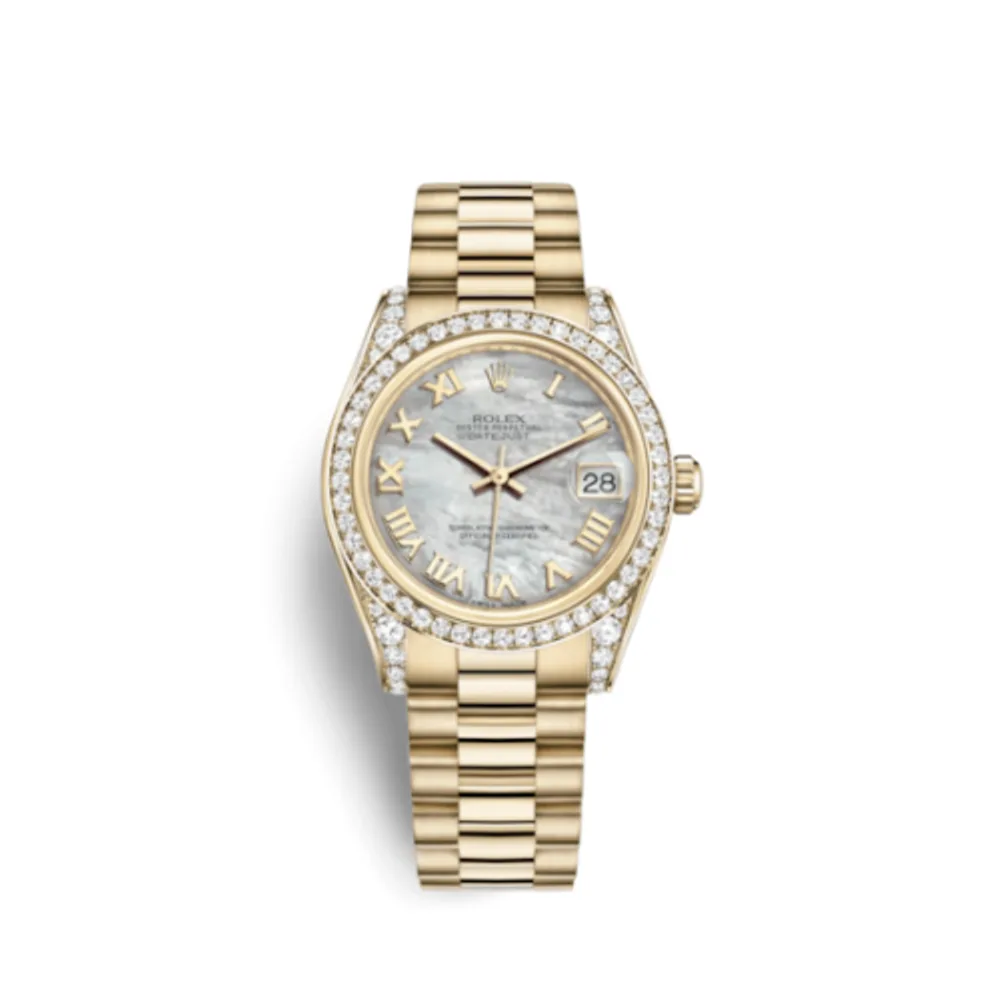 Rolex Datejust 31 Yellow Gold Diamond / President / MOP Roman