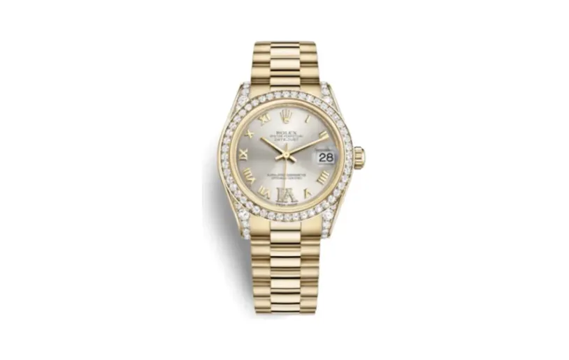 Rolex Datejust 31 Yellow Gold Diamond / President / Silver Roman