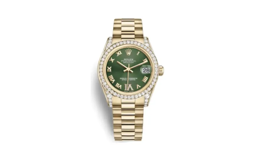 Rolex Datejust 31 Yellow Gold Diamond / President / Olive Computer