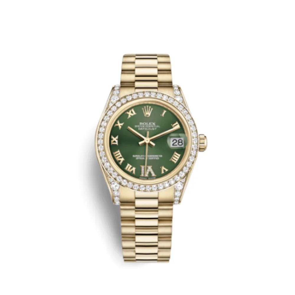 Rolex Datejust 31 Yellow Gold Diamond / President / Olive Computer