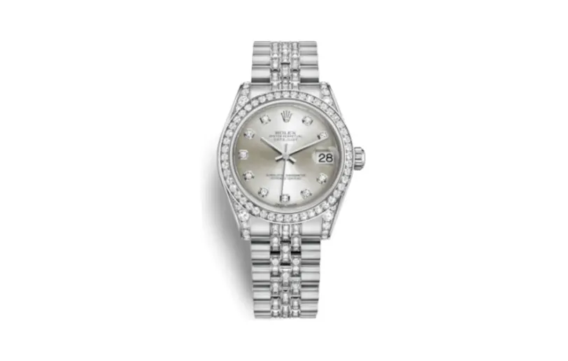 Rolex Datejust 31 White Gold Diamond / Jubilee Diamond / Silver Diamond