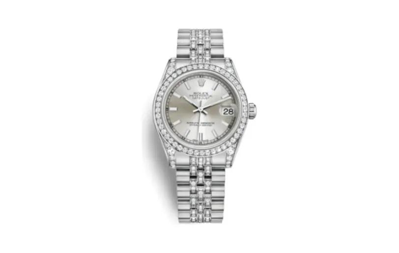 Rolex Datejust 31 White Gold Diamond / Jubilee Diamond / Silver