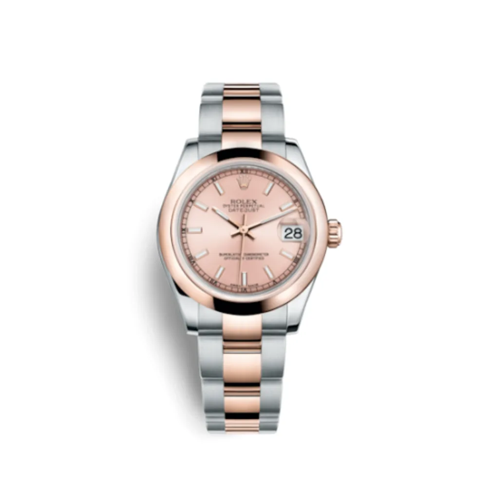 Rolex Datejust 31 Rolesor Everose Domed / Oyster / Pink