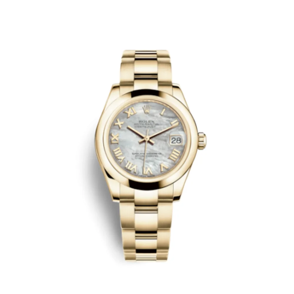 Rolex Datejust 31 Yellow Gold Domed / Oyster / MOP Roman