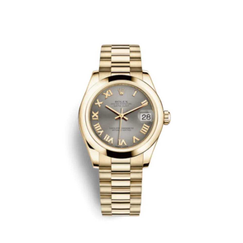 Rolex Datejust 31 Yellow Gold Domed / President / Steel Roman