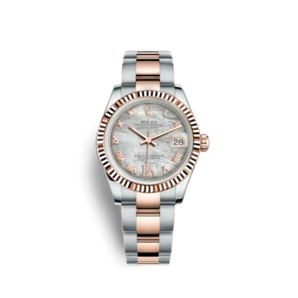 Rolex Datejust 31 Rolesor Everose Fluted / Oyster / MOP Roman