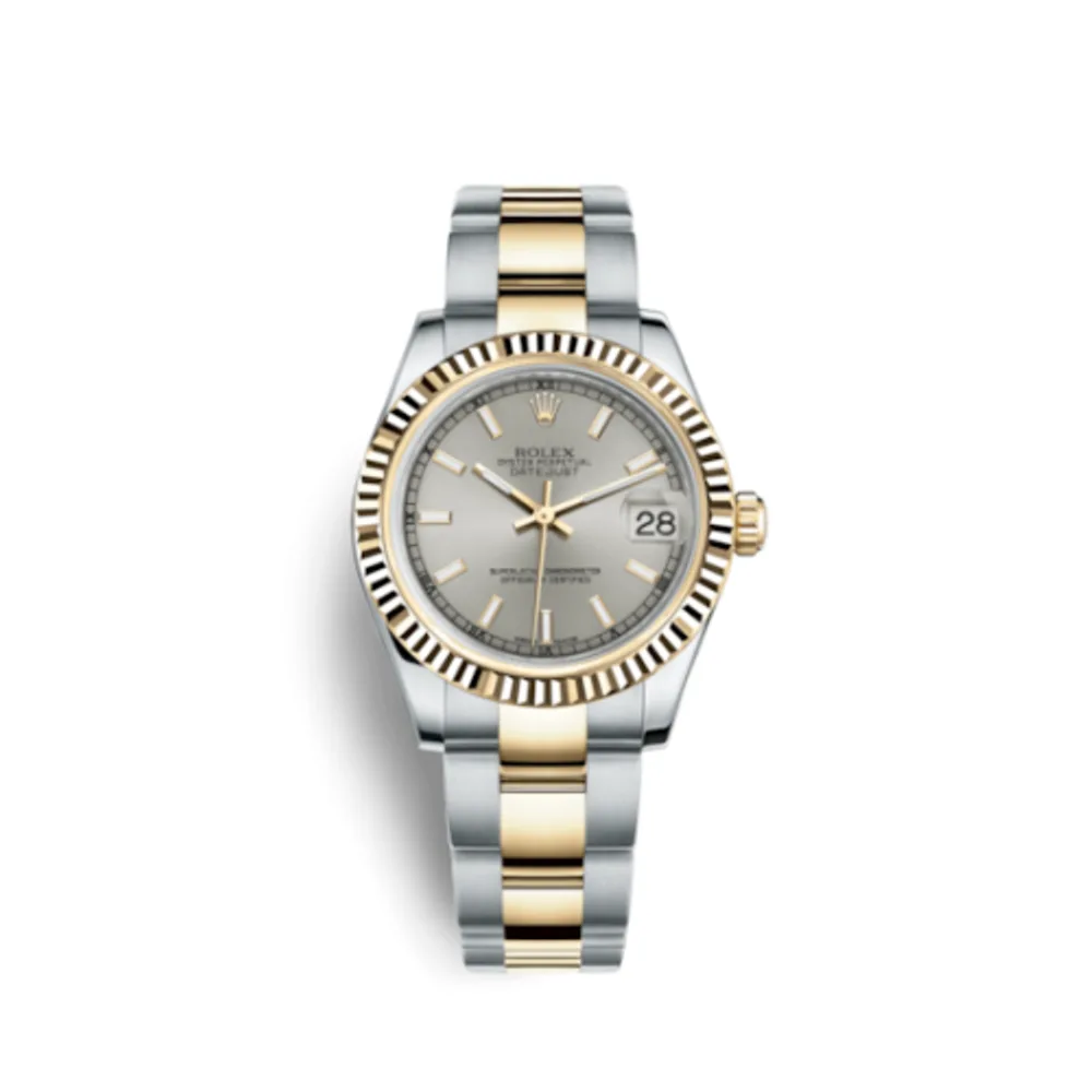 Rolex Datejust 31 Rolesor Yellow Fluted / Oyster / Silver