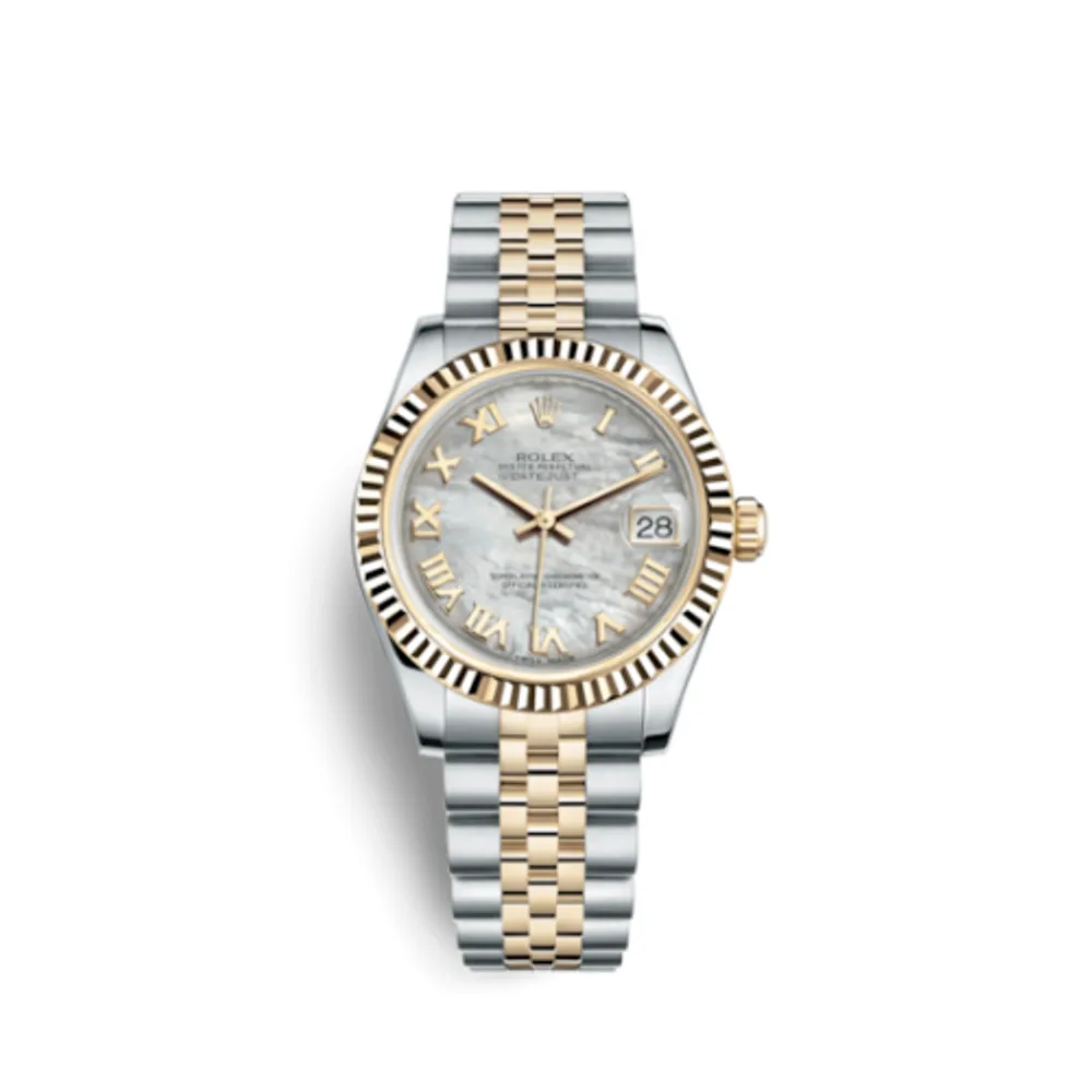 Rolex Datejust 31 Rolesor Yellow Fluted / Jubilee / MOP Roman