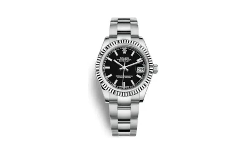 Rolex Datejust 31 Stainless Steel Fluted / Oyster / Black