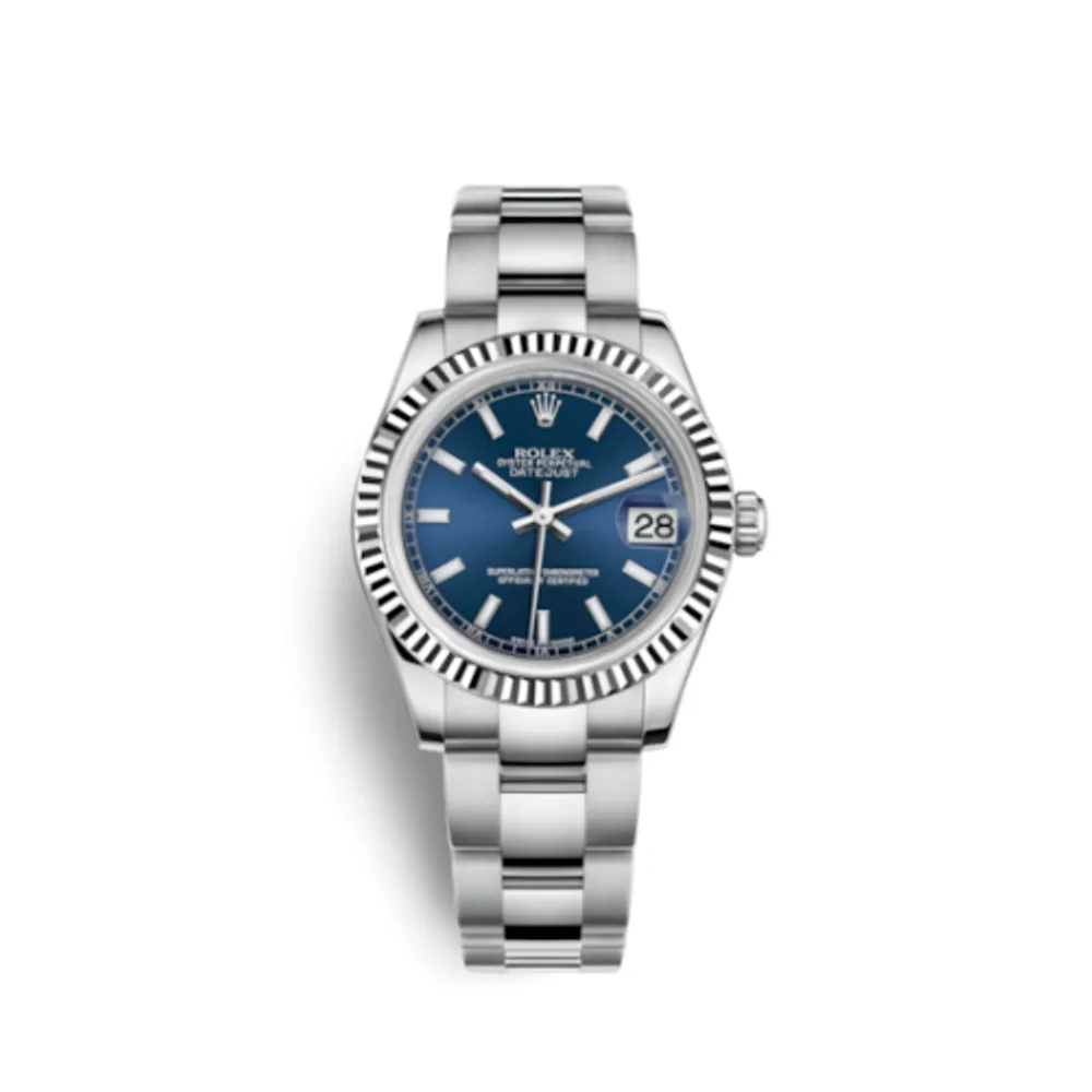 Rolex Datejust 31 Stainless Steel Fluted / Oyster / Blue