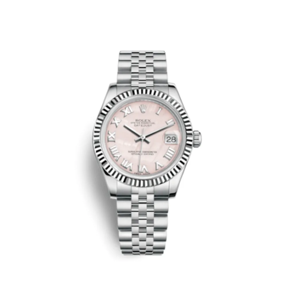 Rolex Datejust 31 Stainless Steel Fluted / Jubilee / Pink MOP Roman