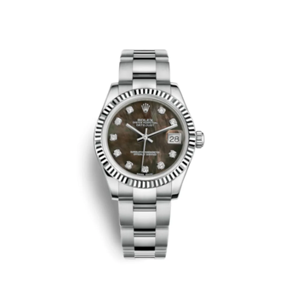 Rolex Datejust 31 Stainless Steel Fluted / Oyster / Black MOP
