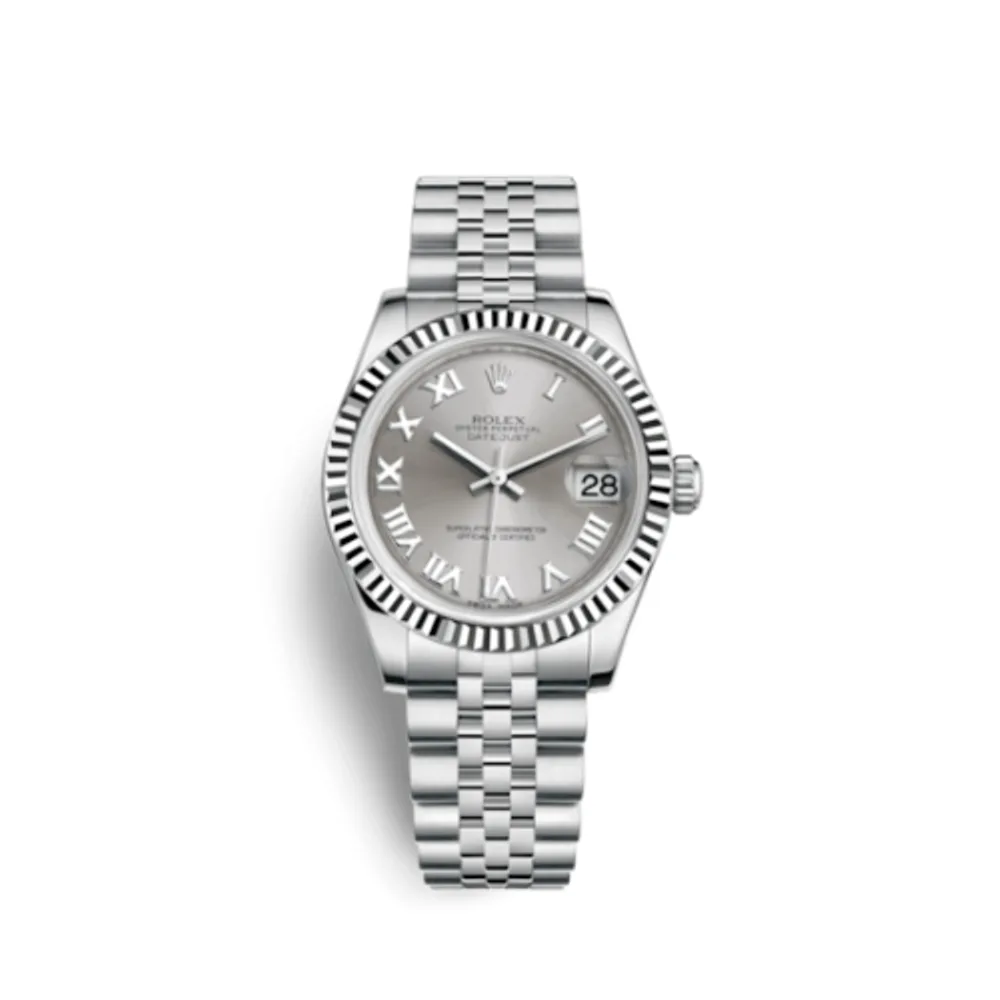 Rolex Datejust 31 Stainless Steel Fluted / Jubilee / Rhodium Roman