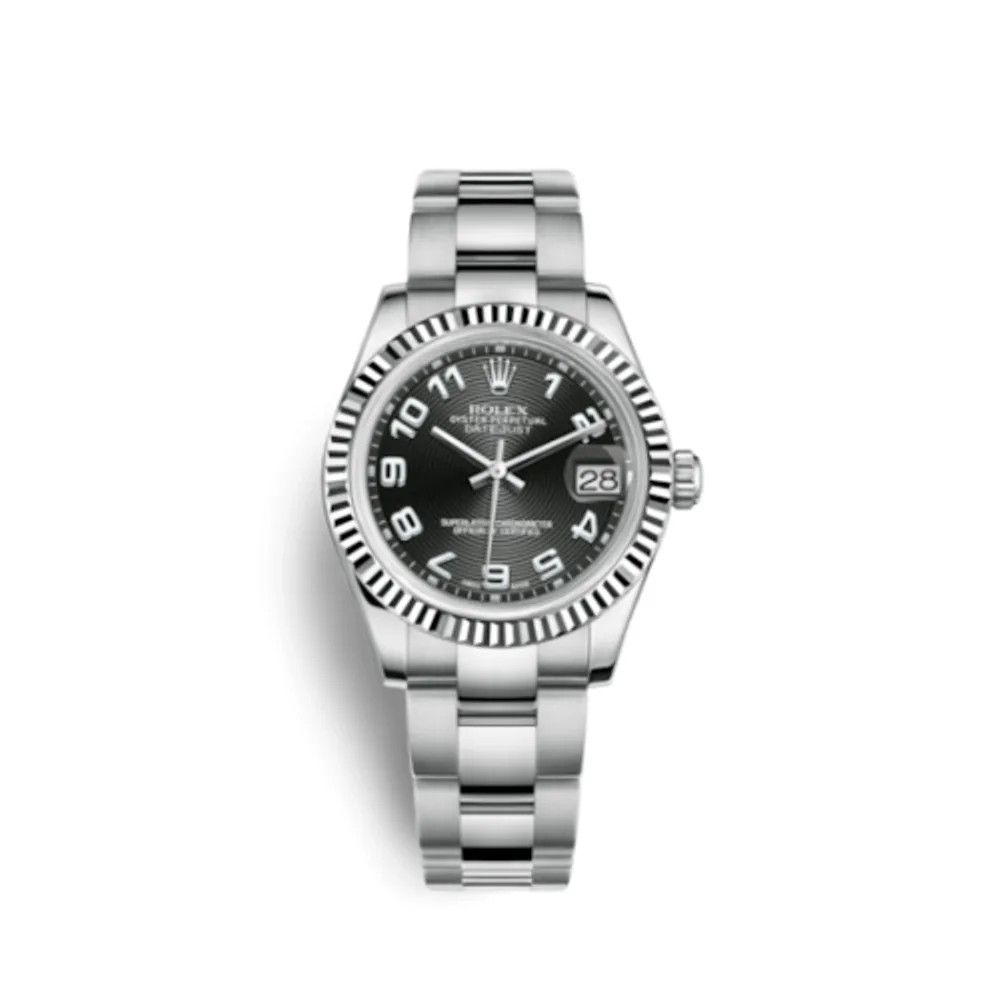 Rolex Datejust 31 Stainless Steel Fluted / Oyster / Black - Arabic