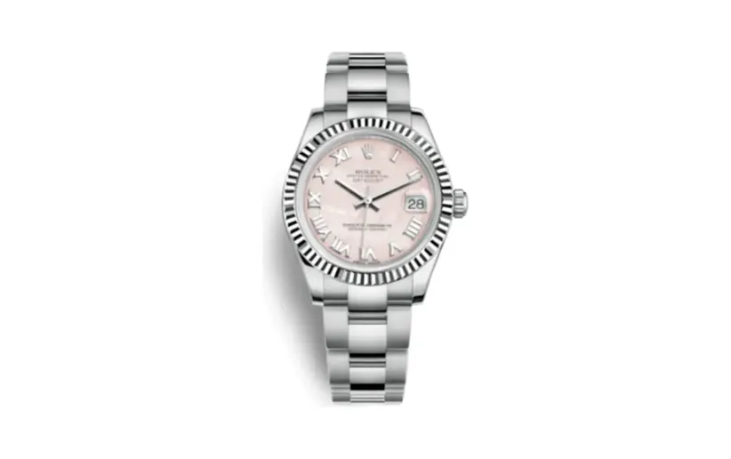 Rolex Datejust 31 Stainless Steel Fluted / Oyster / Pink MOP - Roman