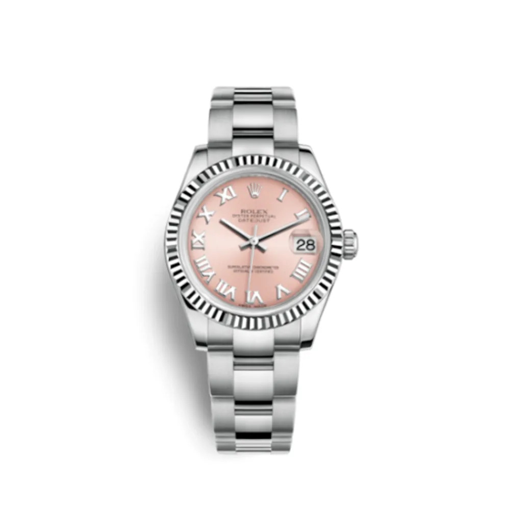 Rolex Datejust 31 Stainless Steel Fluted / Oyster / Pink Roman
