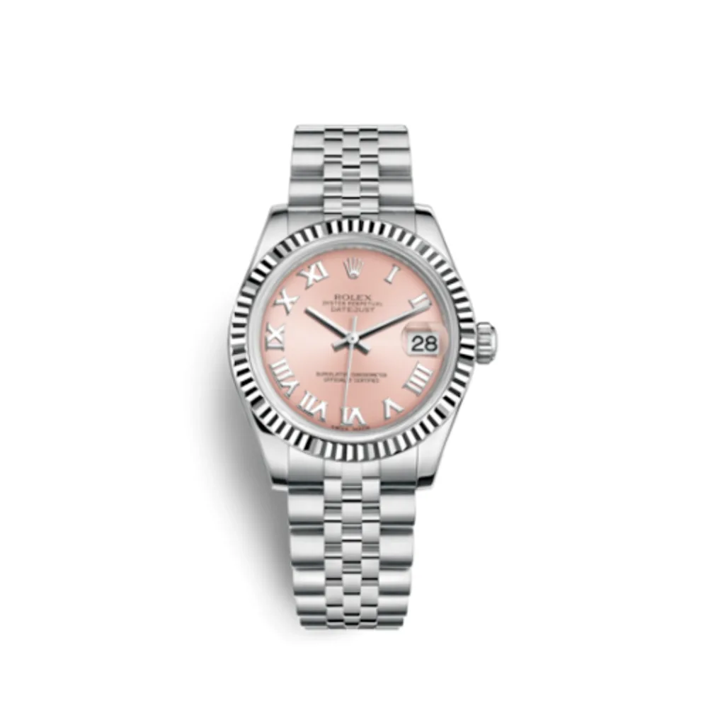 Rolex Datejust 31 Stainless Steel Fluted / Jubilee / Pink Roman