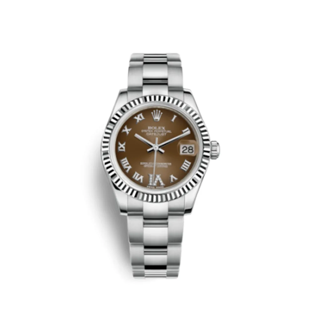 Rolex Datejust 31 Stainless Steel Fluted / Oyster / Bronze - Roman