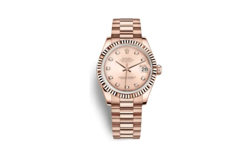 Rolex Datejust 31 Everose Fluted / President / Pink Diamonds