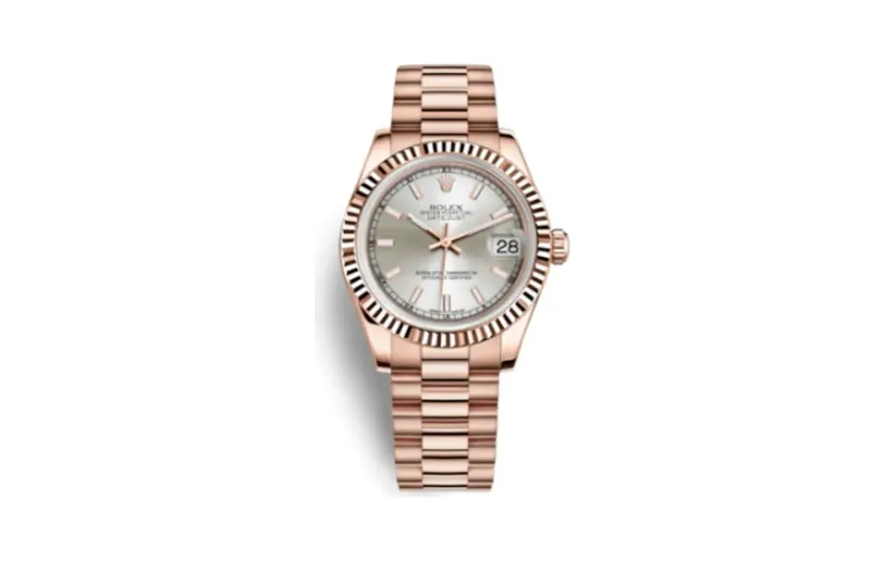 Rolex Datejust 31 Everose Fluted / President / Silver