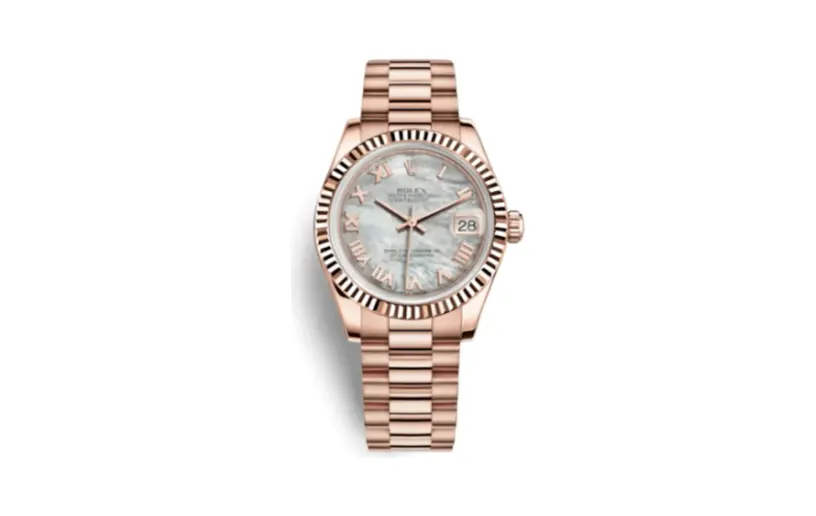 Rolex Datejust 31 Everose Fluted / President / MOP Roman