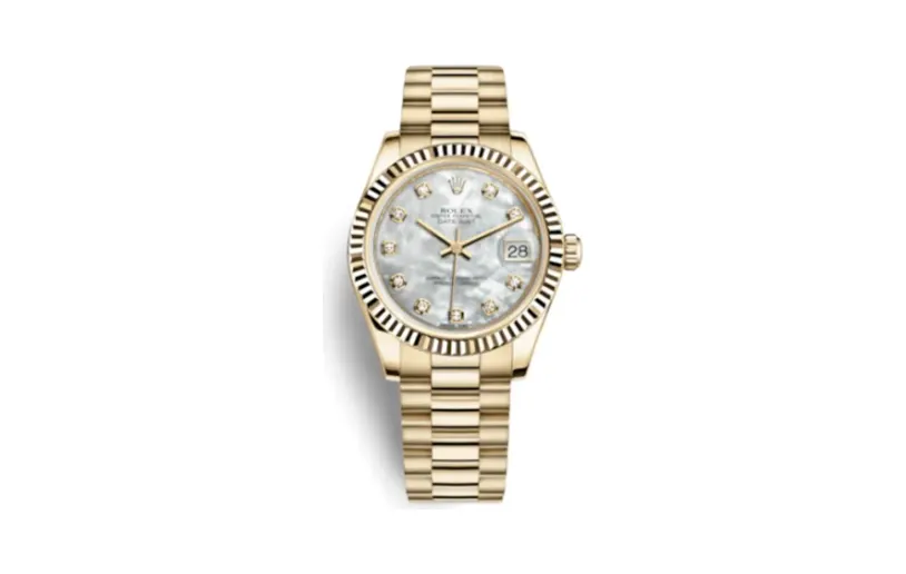 Rolex Datejust 31 Yellow Gold Fluted / President / MOP