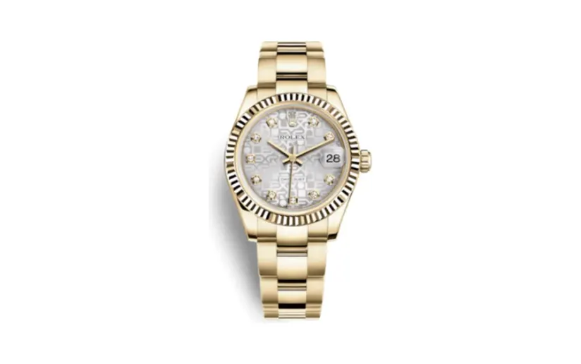 Rolex Datejust 31 Yellow Gold Fluted / Oyster / Silver Computer