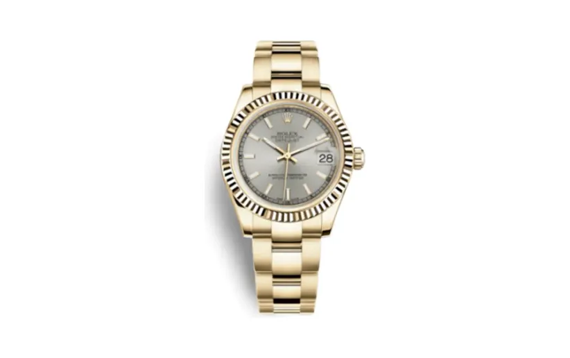 Rolex Datejust 31 Yellow Gold Fluted / Oyster / Silver
