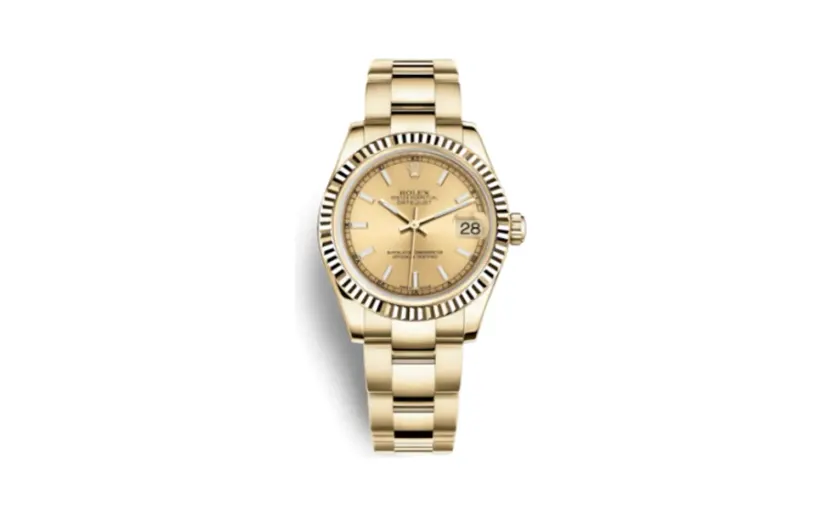 Rolex Datejust 31 Yellow Gold Fluted / Oyster / Champagne