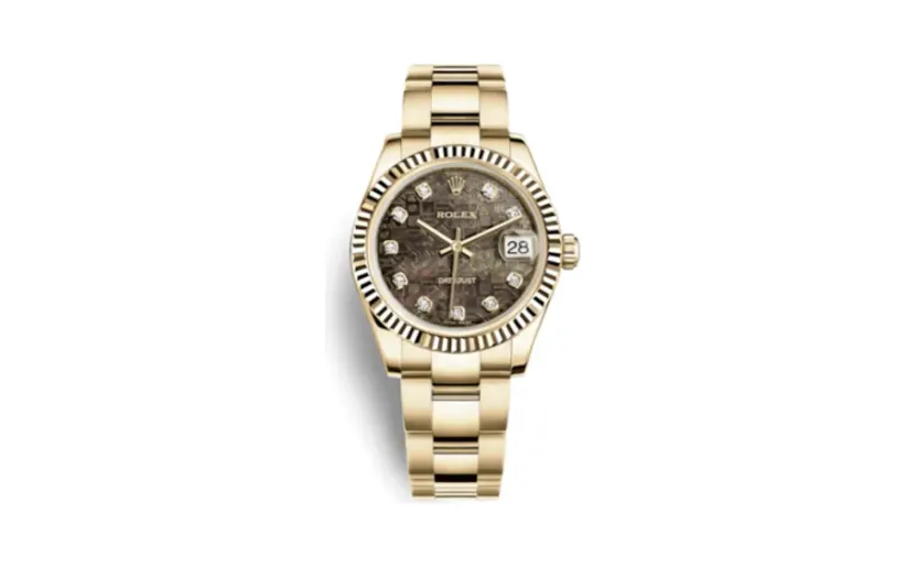Rolex Datejust 31 Yellow Gold Fluted / Oyster / Black MOP Computer