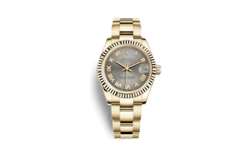 Rolex Datejust 31 Yellow Gold Fluted / Oyster / Steel Roman