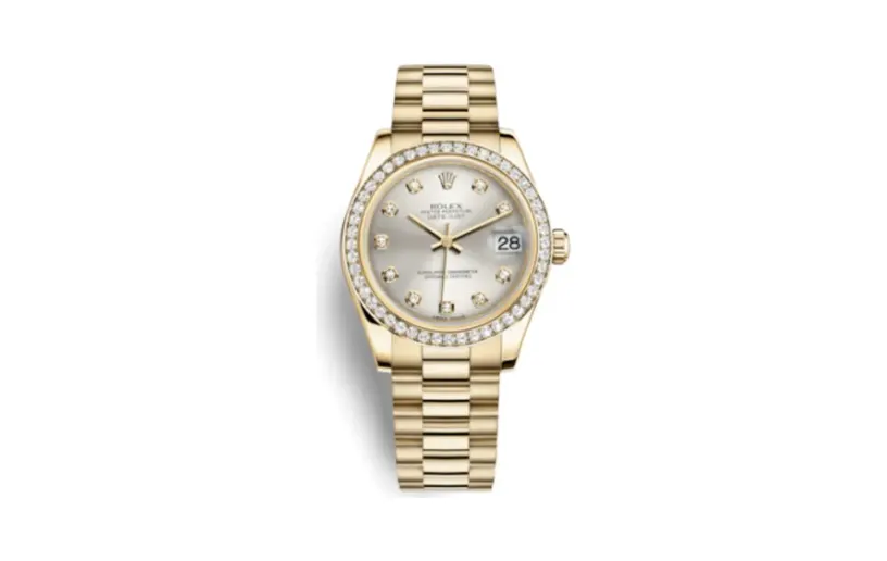 Rolex Datejust 31 Yellow Gold Diamond / President / Silver Diamond