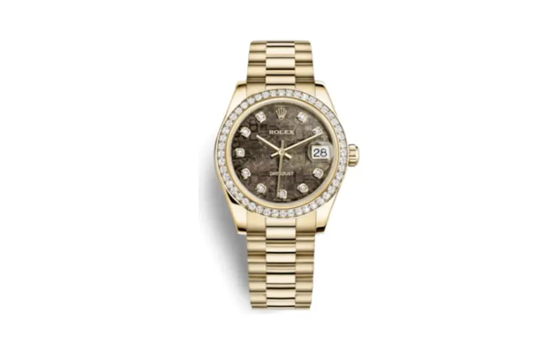 Rolex Datejust 31 Yellow Gold Diamond / President / Black MOP Computer