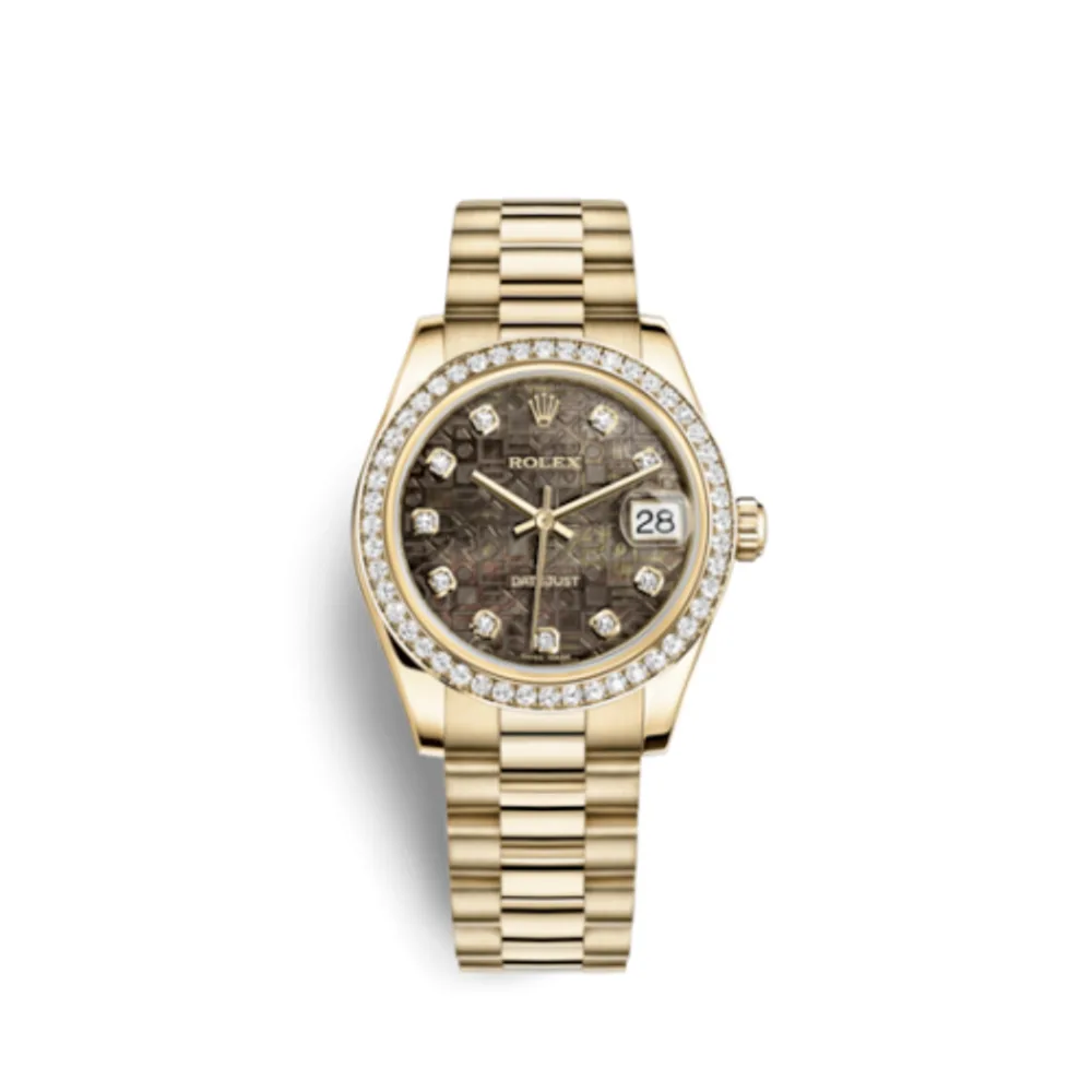 Rolex Datejust 31 Yellow Gold Diamond / President / Black MOP Computer